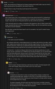 Reddit debates about Mixer and streaming platforms (Image via LivestreamFail/Reddit)